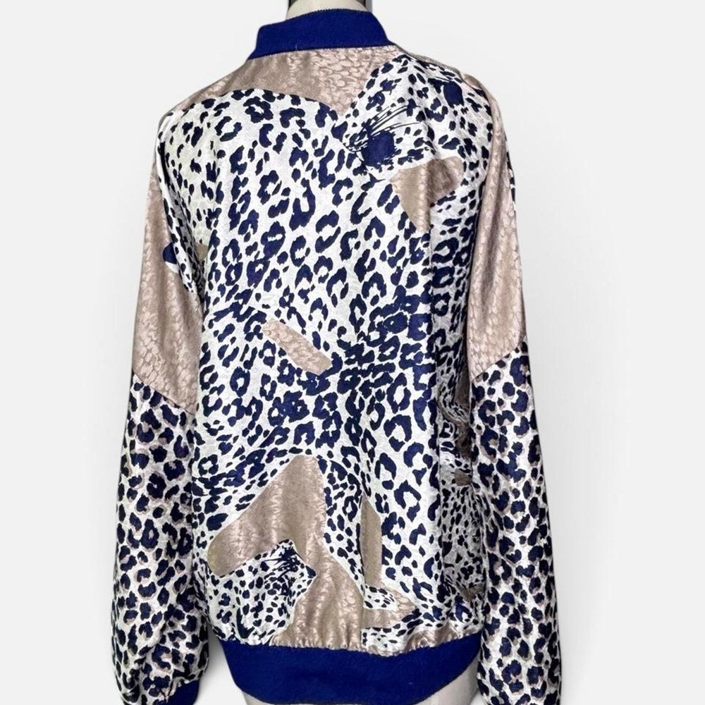 Vintage Anthony Sicari Leopard Bomber Jacket